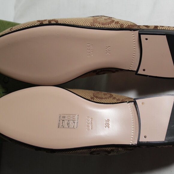 NWB Gucci Jumbo GG Supreme Princetown Horsebit Flats Mules Slip Ons 39.5 475094 - Picture 8 of 9